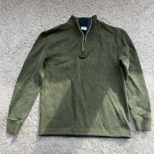 Class Club Olive Green Kids Quarter-Zip Sweater